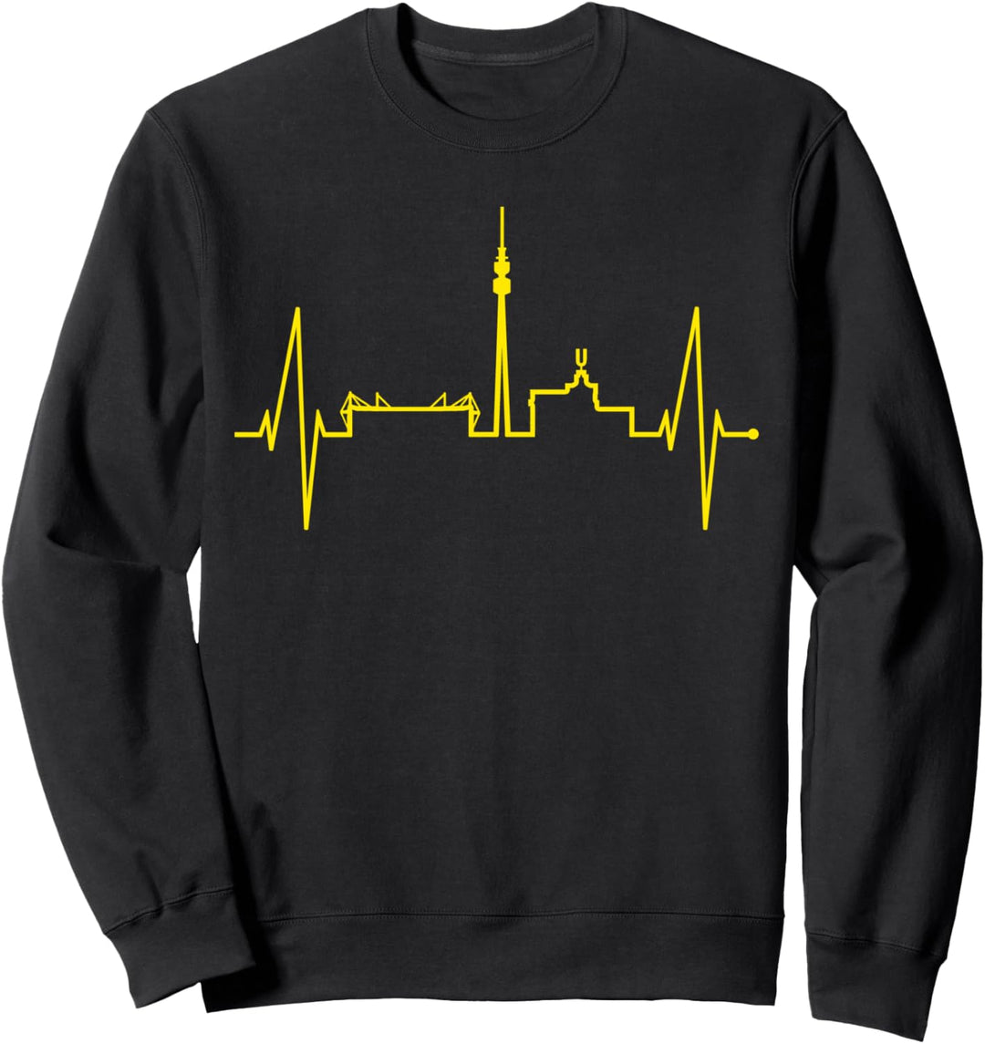 Dortmund Herzschlag Skyline Puls Ruhrpott Stadion Dortmunder Sweatshirt
