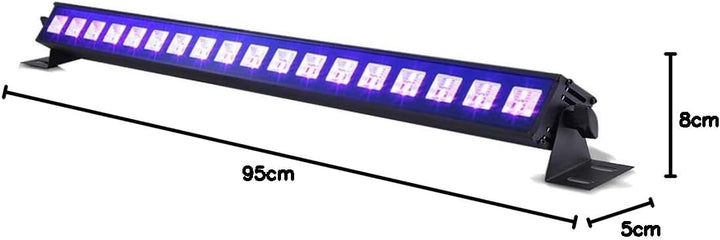 BeamZ LCB48 UV Lampe Schwarzlichtlampe LED Bar 90 cm, 18 x 3 Watt, DMX, Soundmodus, UV Licht, Neonfa