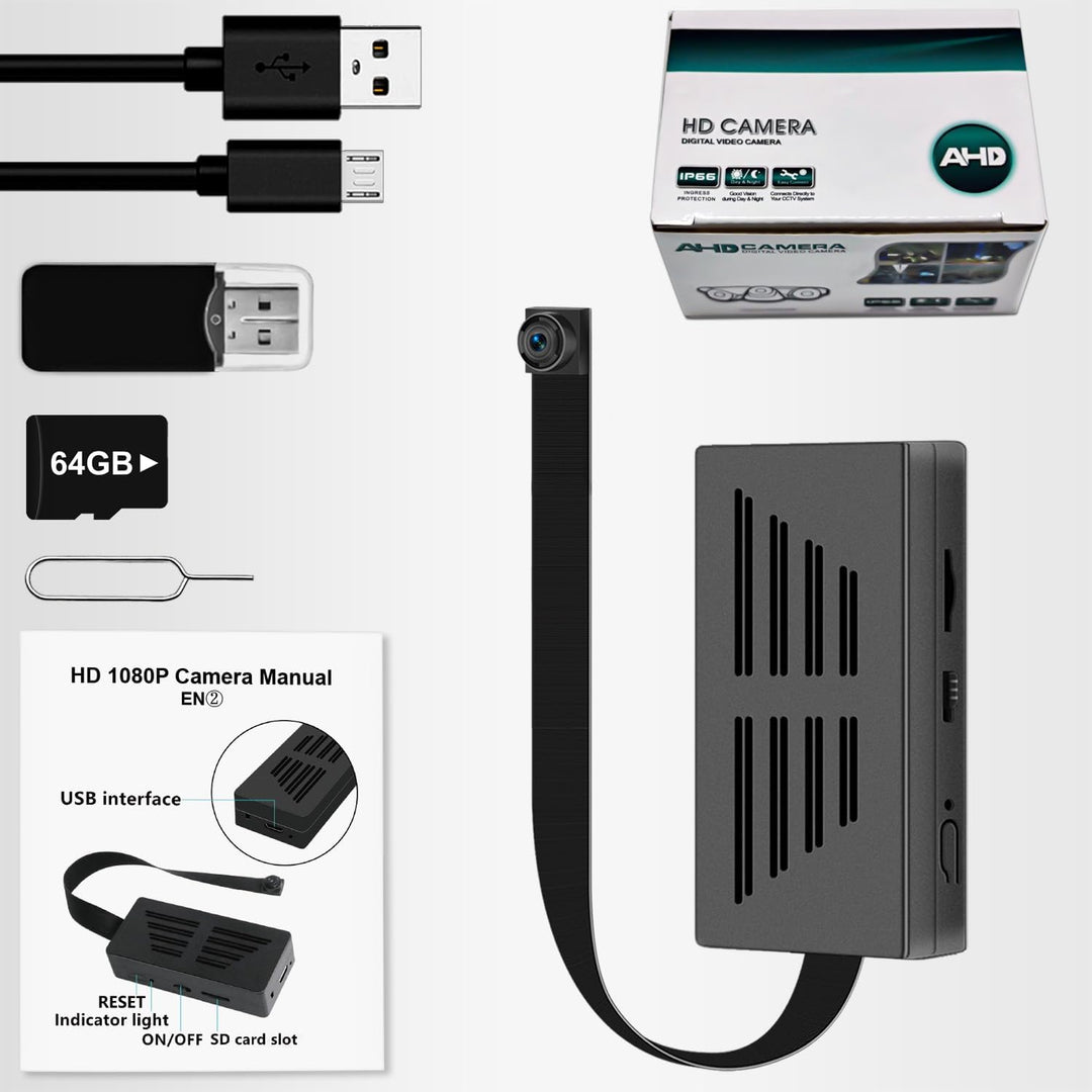 Mini Überwachungskamera Mini Kamera 64G HD 1080P Tragbare Sicherheitskamera Mit Bewegungserkennung B