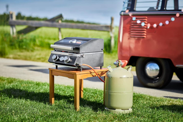 RÖSLE Grillplatte VIDERO G2-P, Hochwertige Grillplatte aus Gusseisen für Fleisch und kleine Grillstü