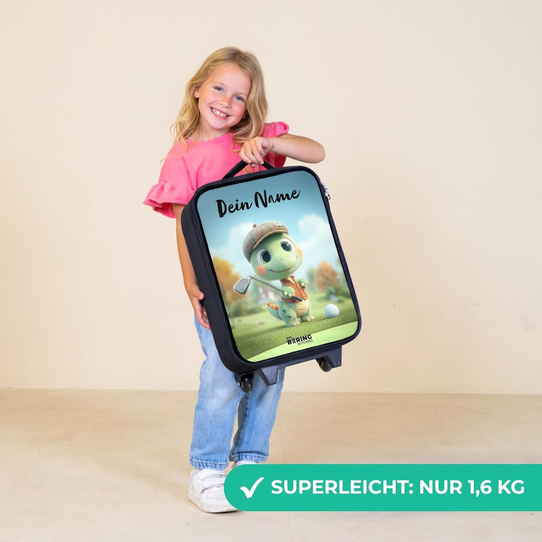 NoBoringSuitcases.com® Kinderkoffer Klein Personalisiert mit Name 48x31x19 cm Reisekoffer Kleiner Ki