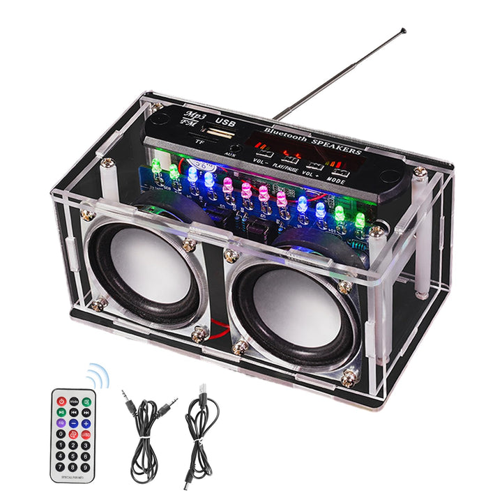 Elektronik Lötbausätze Set - Bluetooth Lautsprecher Bausatz mit FM Radio & Sprachaufnahme, Musikspie