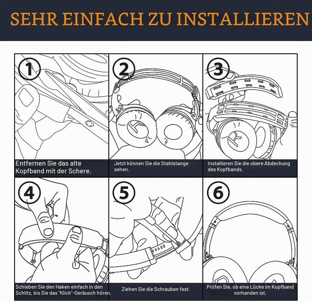 SOULWIT Ersatz Kopfband Headband für Bose QuietComfort 25(QC25)/SoundLink Around-Ear II(SoundLink AE