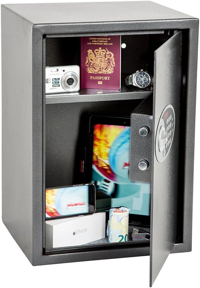 Phoenix SS0804E Vela Home & Office Safe Möbeltresor Kompaktsafe mit Elektronikschloss, HxBxT: 50 x 3