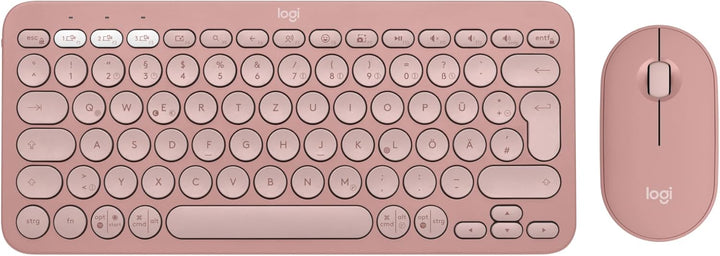 Logitech Pebble 2 Combo, kabellose Tastatur und Maus, leise und mobil, anpassbar, Logi Bolt, Bluetoo