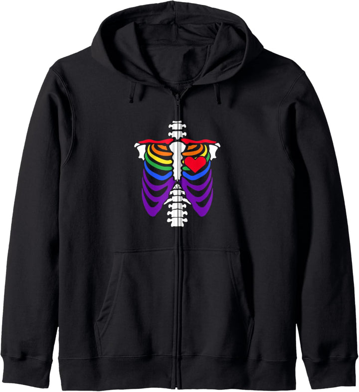 Skelett Lesbian Schwul Homo Outfit LGBT Gay Homosexualität Kapuzenjacke