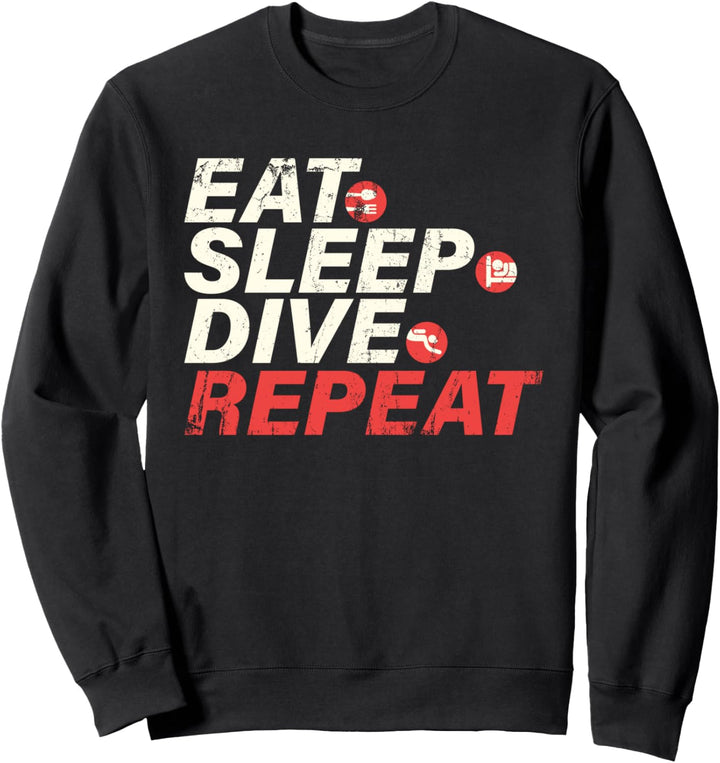 Eat Sleep Dive Repeat Diving Sweatshirt