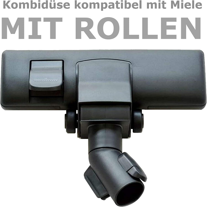 Staubsaugerdüse Bodendüse umschaltbar kompatibel mit Miele Staubsauger mit 2 Rädern SBD 285-2 285-3