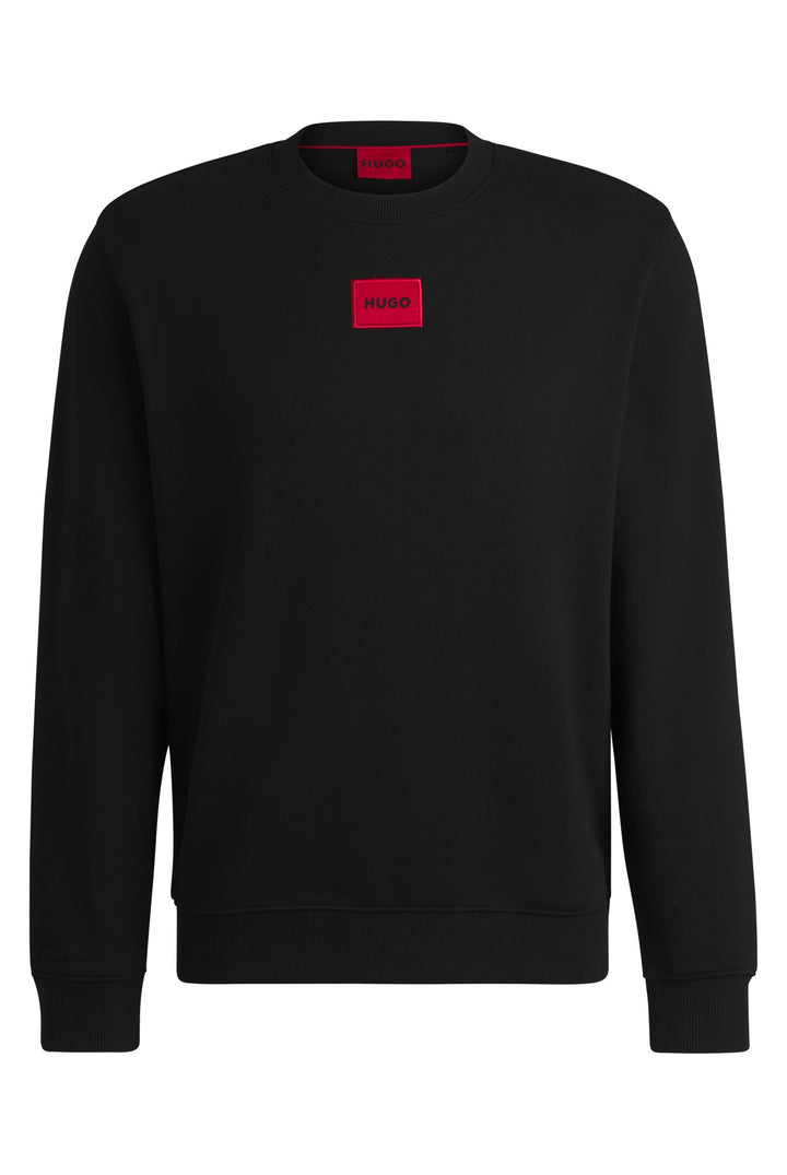HUGO Herren Diragol212 Regular-Fit Sweatshirt aus Baumwoll-Terry mit Logo-Label M Black1, M Black1