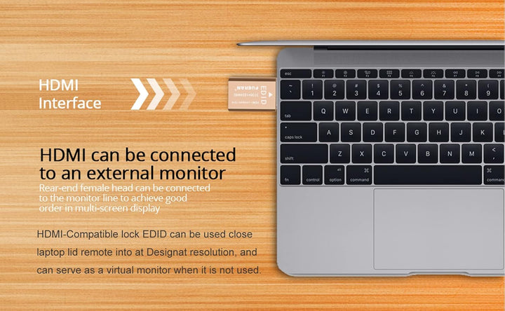 FUERAN Edid-Emulator-Adapter (4 Generation), HDMI kompatibel mit Mac Thunderbolt auf HDMI-Switches/E