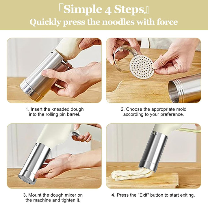 Elektrische Nudelmaschine Handheld, 50ML Automatische Handheld Noodle Maker, Hand Nudelmaschine Elek