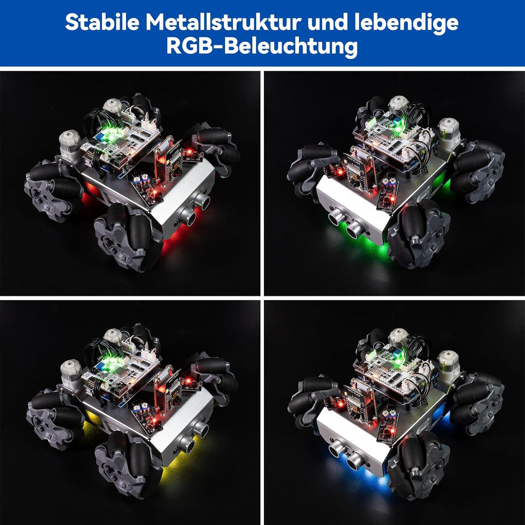 SUNFOUNDER Smart Robot Car Kit Kompatibel mit Arduino UNO R3, 4WD Omnidirektionale Bewegung, FPV, ES
