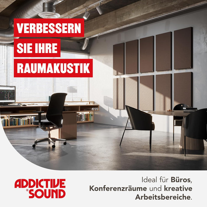 Addictive Sound Schalldämmung Wand 100x50x11cm Standard - Akustikpaneele Wand - Schallabsorber Wand
