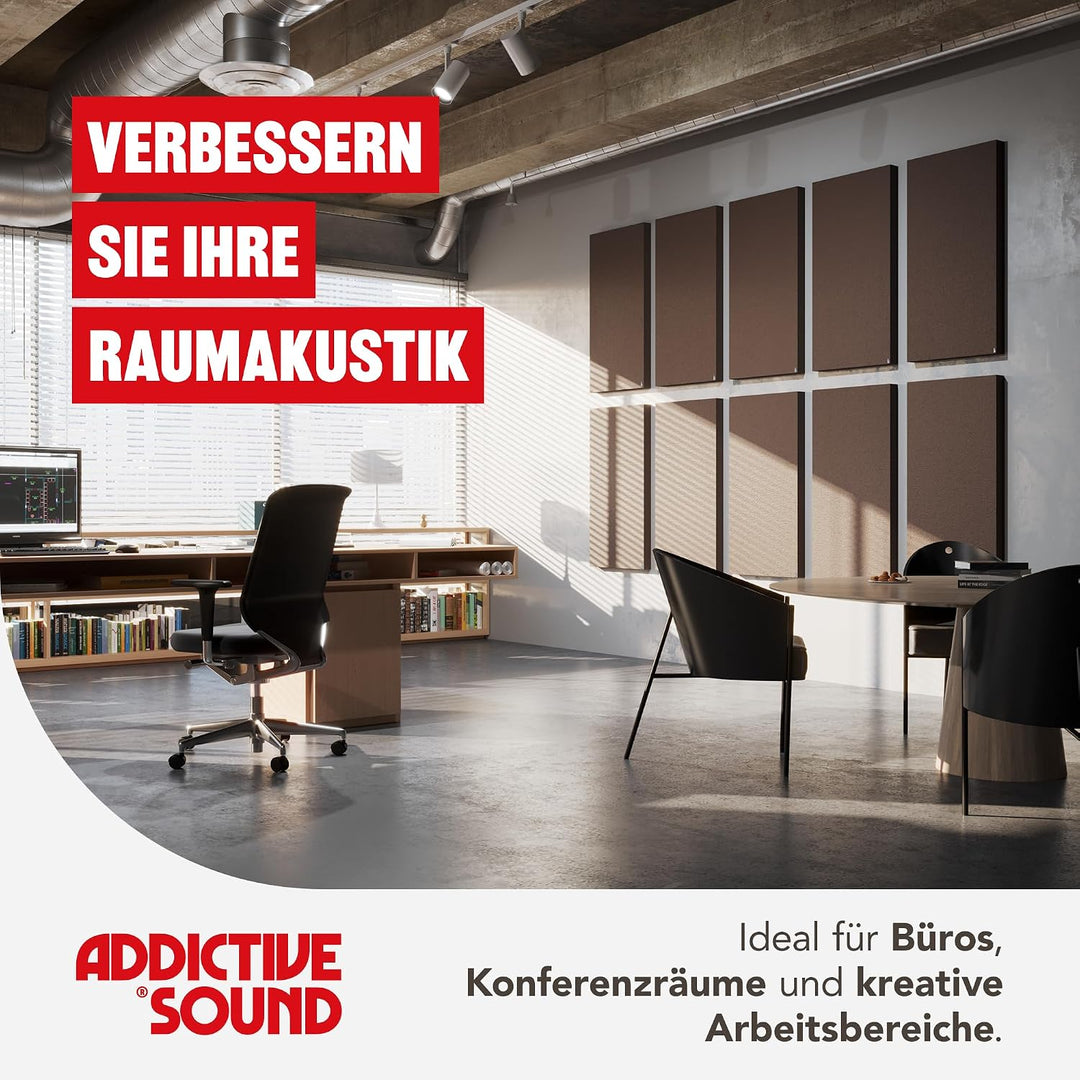 Addictive Sound Schalldämmung Wand 100x50x11cm Standard - Akustikpaneele Wand - Schallabsorber Wand
