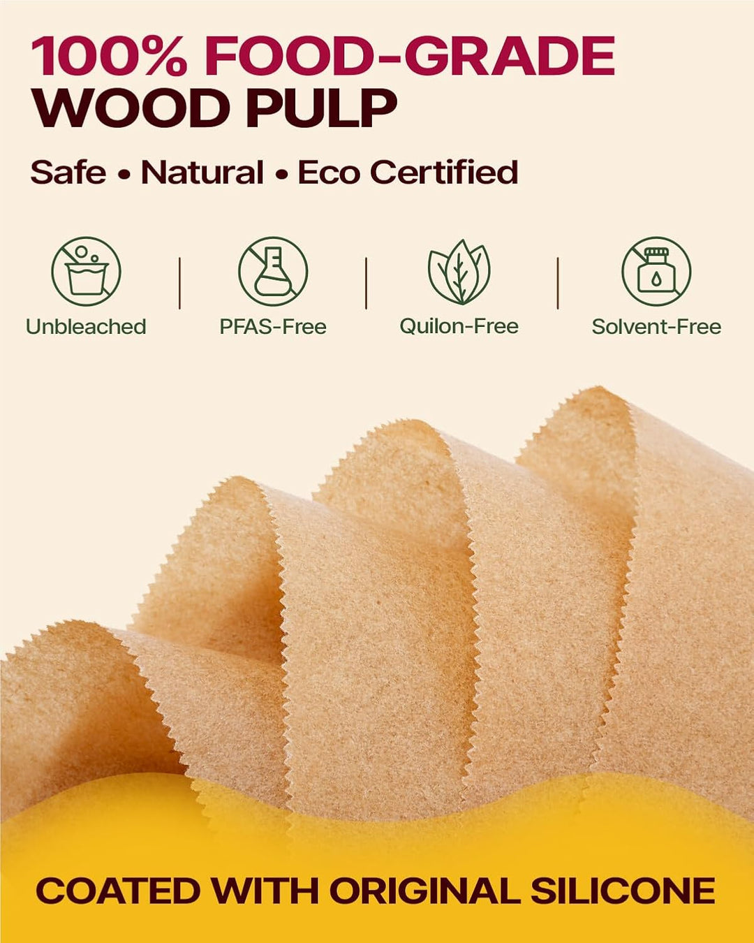 Katbite 220 Stück Backpapier für Heissluftfritteuse mit Doppelkammer, 20.5x14cm Airfryer Papier Line