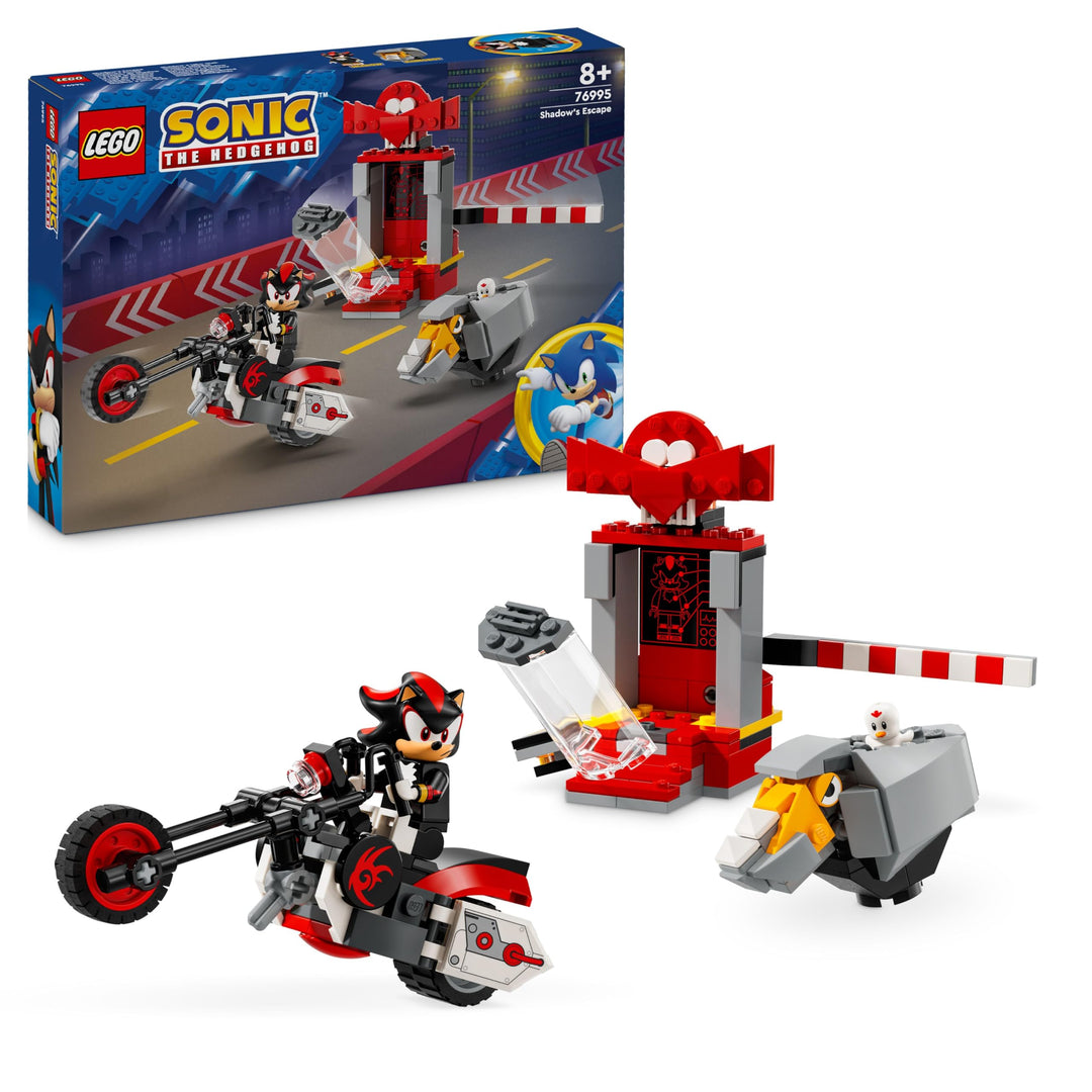 LEGO Sonic The Hedgehog Shadow The Hedgehog Flucht, Set mit Motorrad-Spielzeug und Figuren aus dem V