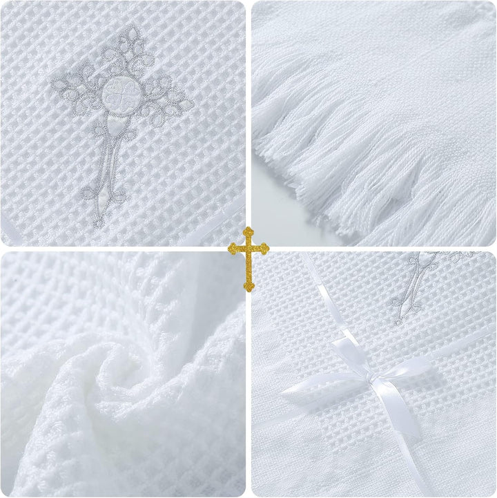 Booulfi Baby Decke Bestickt Taufe Kuscheldecke Baby Personalisierte Babydecke Kuscheldecke Weiss Kin