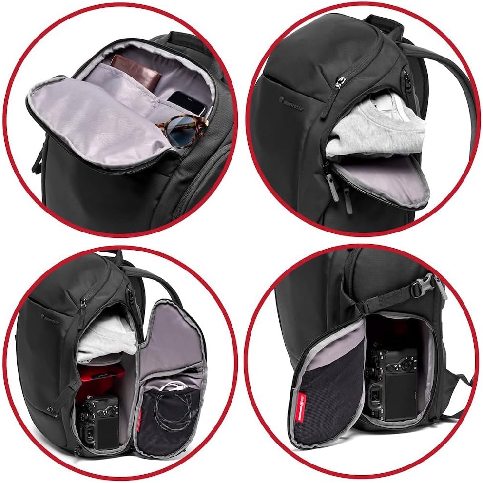 Manfrotto Advanced Travel III Fotorucksack für Kamera und Laptop, Tasche für Spiegelreflexkamera mit
