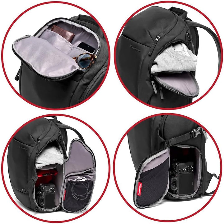 Manfrotto Advanced Travel III Fotorucksack für Kamera und Laptop, Tasche für Spiegelreflexkamera mit