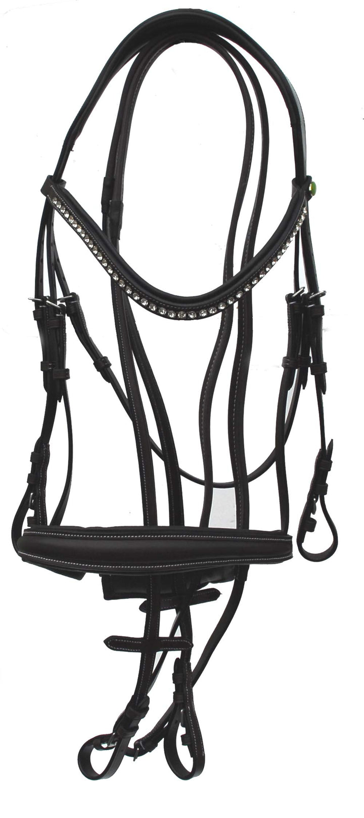 Rhinegold Italienisches Leder Anatomisches Pferd Trensenzaum mit Kappzaum Reithalfter Havana Cob, Ha