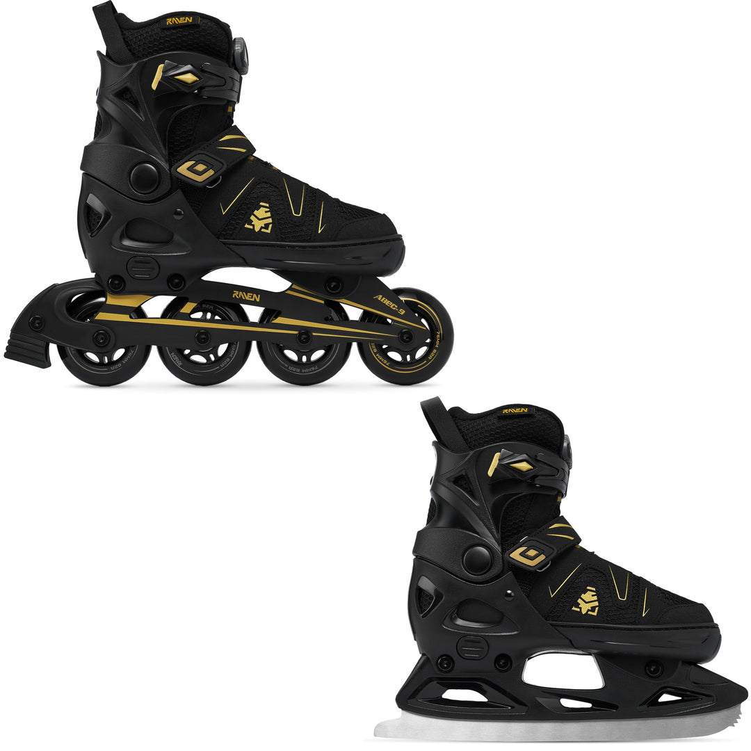 RAVEN Pulse 2in1 Schlittschuhe Inline Skates Inliner für Kinder und Erwachsene verstellbar 43-46 (28