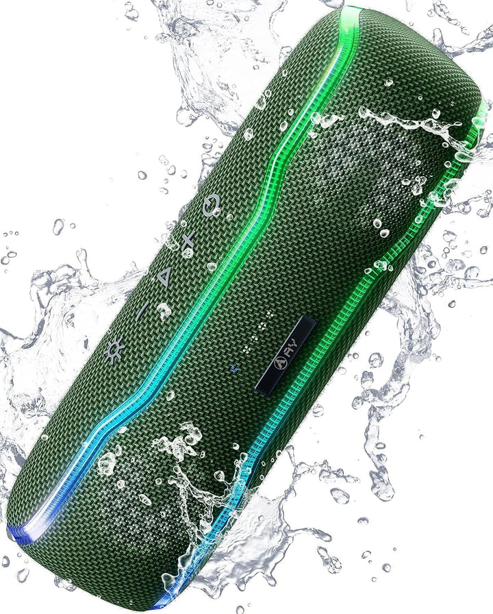 AY Bluetooth Lautsprecher Musikbox Tragbarer IPX7 Wasserdicht Bluetooth Box mit Bunten Licht und Sat