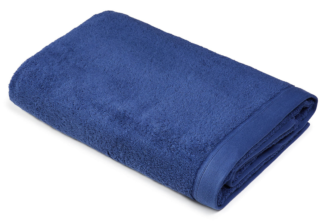 Sowel® Premium Badetuch 100x150 cm, Handtuch aus 100% Bio-Baumwolle, Hergestellt in Portugal, Marine