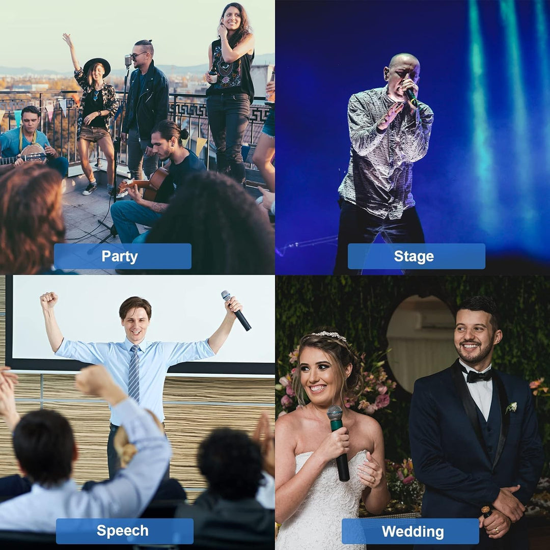 DIGITNOW! Karaoke Mikrofon Kabellos, Bluetooth Karaoke Anlage mit Drahtloses Mikrofon, Dual Funkmikr