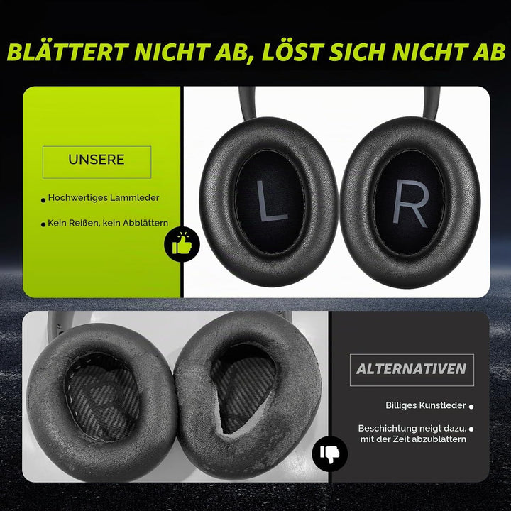 Ersatz Ohrpolster für Bose NC700 / 700 Noise Cancelling Kopfhörer, Aurivor Lammfell-Leder Ohrkissen-