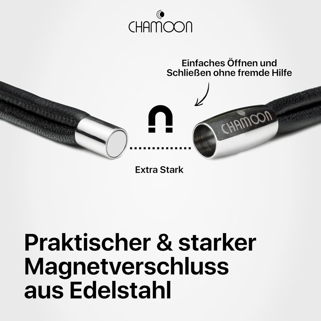 CHAMOON® Premium Lederarmband für Damen | Besonders fein & weich | Praktischer Magnetverschluss aus