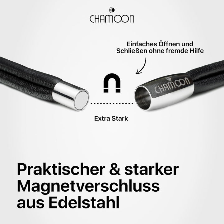 CHAMOON® Premium Lederarmband für Damen | Besonders fein & weich | Praktischer Magnetverschluss aus