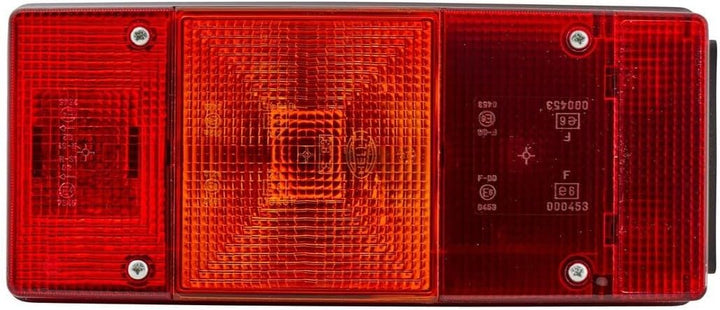HELLA Rückleuchte - Glühlampe - 12V - Anbau - ECE - Lichtscheibenfarbe: rot - Stecker: Flachstecker