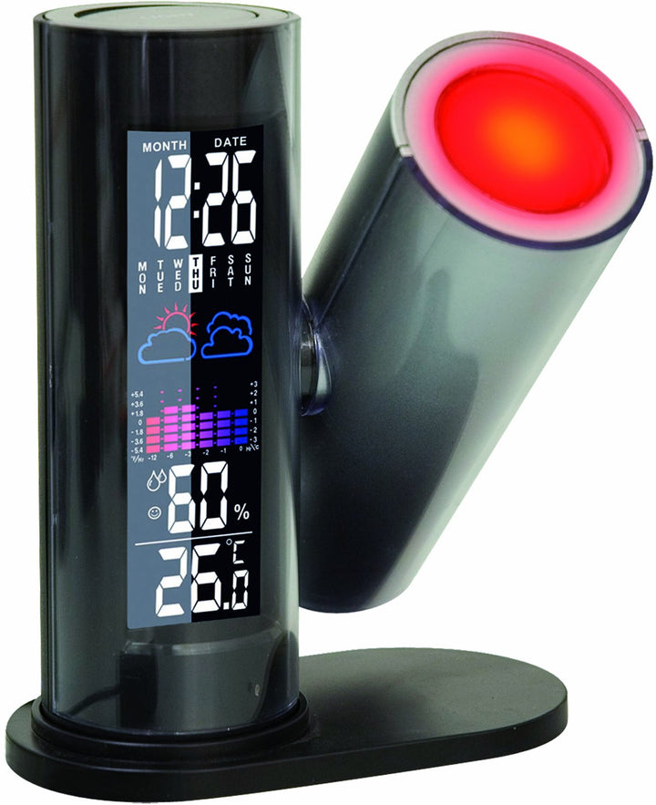 Technoline Projektionswecker WT 514 mit Wettervorhersage, schwarz, 116 x 65 x 142