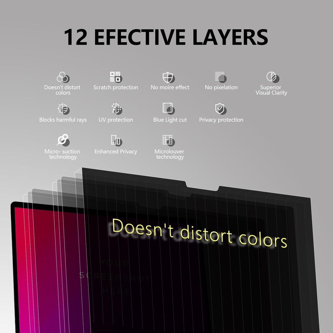 Pozlle Magnetischer Sichtschutz kompatibel mit MacBook Air 13 Zoll (2018-2021,M1), Anti-Blau-Licht-B