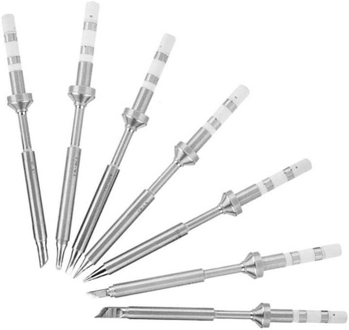 7 Arten Mini Edelstahl Lötkolben Tipps Ersatz für TS100 Lötkolben(7 Pcs), 7 Pcs