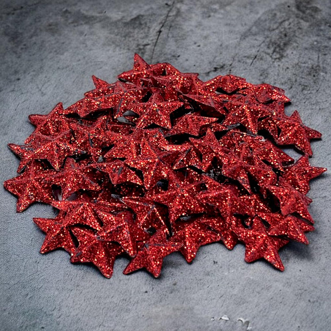 MIJOMA 3D-Glitzersterne Streudeko - Tischdekoration für festliche Anlässe, Weihnachten, Geburtstag,