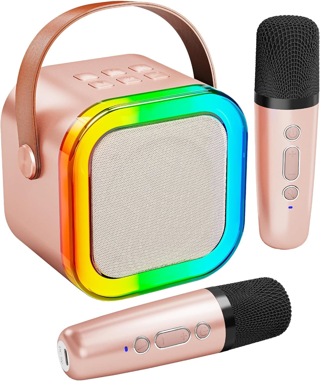 [2025] Karaoke Maschine mit 2 Karaoke Mikrofonen Musikinstrumentzubehör: Wowstar Karaoke Anlage mit