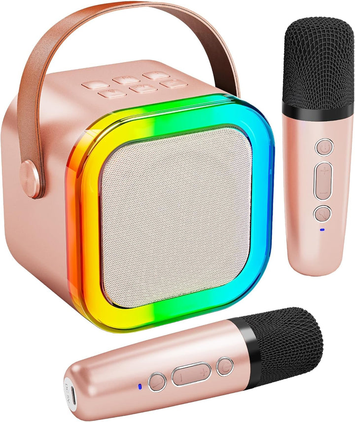 [2025] Karaoke Maschine mit 2 Karaoke Mikrofonen Musikinstrumentzubehör: Wowstar Karaoke Anlage mit