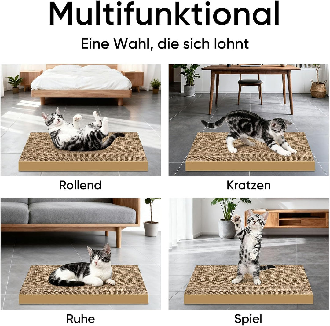 Katzenkratzer 6 Packungen Nachfüllpackung Katzenkratzpad Karton für Indoor Katzen und Kätzchen, Alle