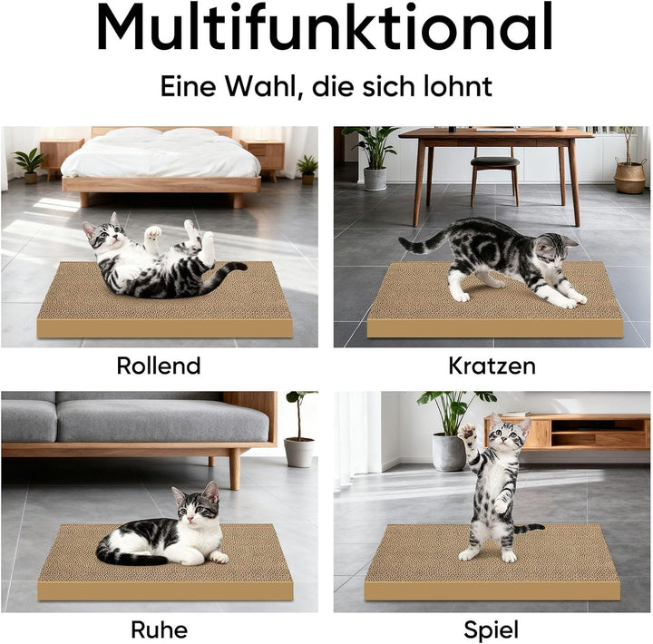Katzenkratzer 6 Packungen Nachfüllpackung Katzenkratzpad Karton für Indoor Katzen und Kätzchen, Alle