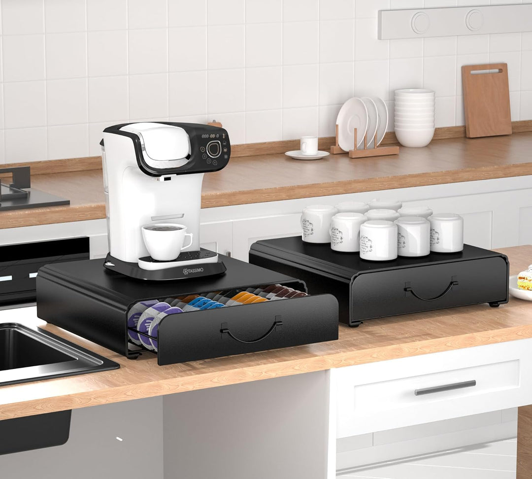 64 Kapsel kapselhalter für Tassimo Kapselschublade Schublade, Metall Kaffeekapselhalter Kapselspende