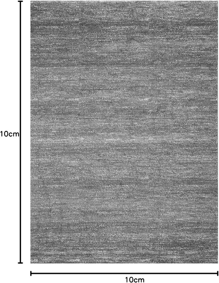 VIMODA Teppich Modern Grau Kurzflor Meliert Farbecht Pflegeleicht, Masse:120 x 170 cm, 120 x 170 cm