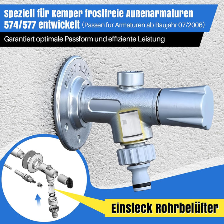 Enhon Einsteck Rohrbelüfter Kompatibel mit Kemper Frostsichere Aussenarmatur 574/577, Rohrbelüfter,