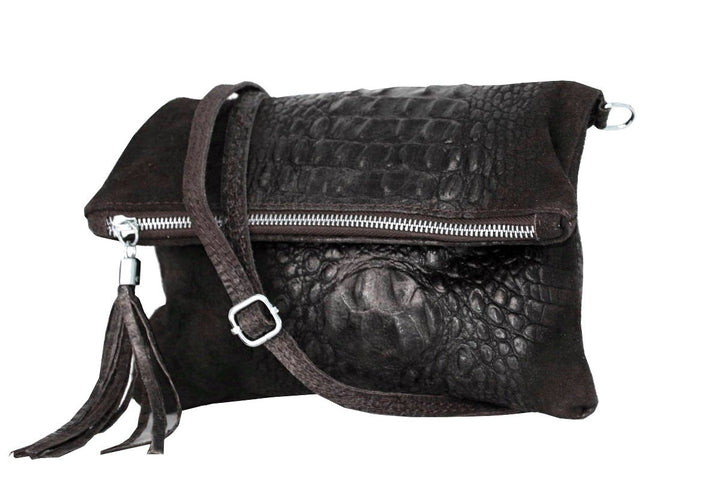Damen Umhängetasche,Tasche klein, Schultertasche, Cross Body, Leder Clutch echtes Leder, Handtasche