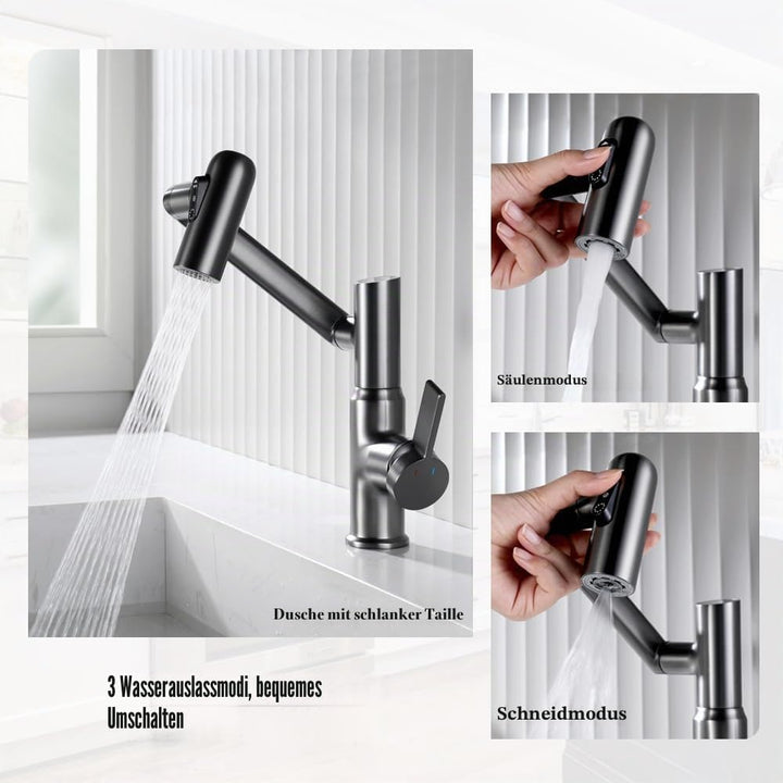 Smart Temperatur Badezimmer Wasserhahn, Einhand-Badezimmerarmatur, Waschbeckenarmatur, Küchenarmatur