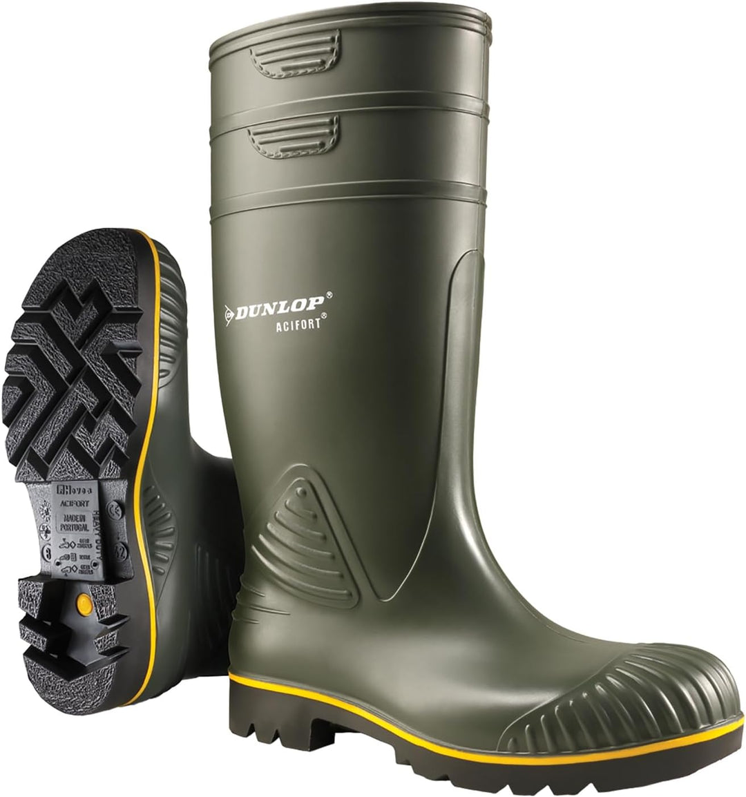 Dunlop Protective Footwear Acifort Heavy Duty full safety Unisex-Erwachsene Gummistiefel, Grün, 49/5