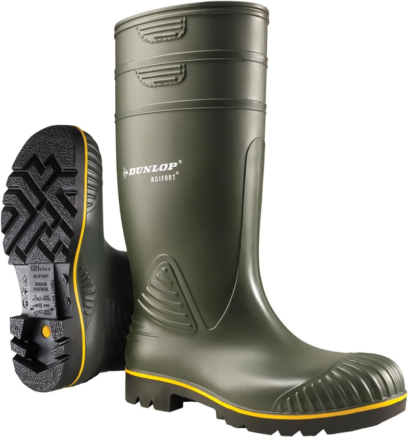 Dunlop B440631 ACIFORT KNIE GROEN 46, Unisex-Erwachsene Langschaft Gummistiefel, Grün (Grün(Groen) 0