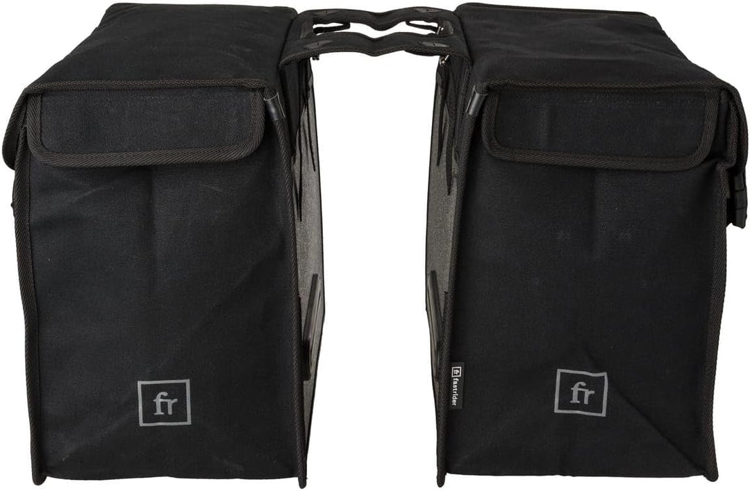 FAST RIDER Canvas 37 Doppelte Fahrradtasche für Gepäckträger, 65L Seitentasche Fahrrad, 100% Kanevas