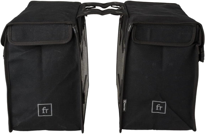 FAST RIDER Canvas 37 Doppelte Fahrradtasche für Gepäckträger, 65L Seitentasche Fahrrad, 100% Kanevas