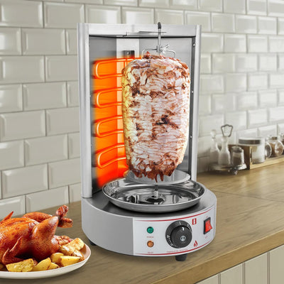 Dönergrill, Gas Vertikaler Broiler Gyros Grill, 220V Hähnchengrill Vertikalgrill Drehgrill mit Drehs
